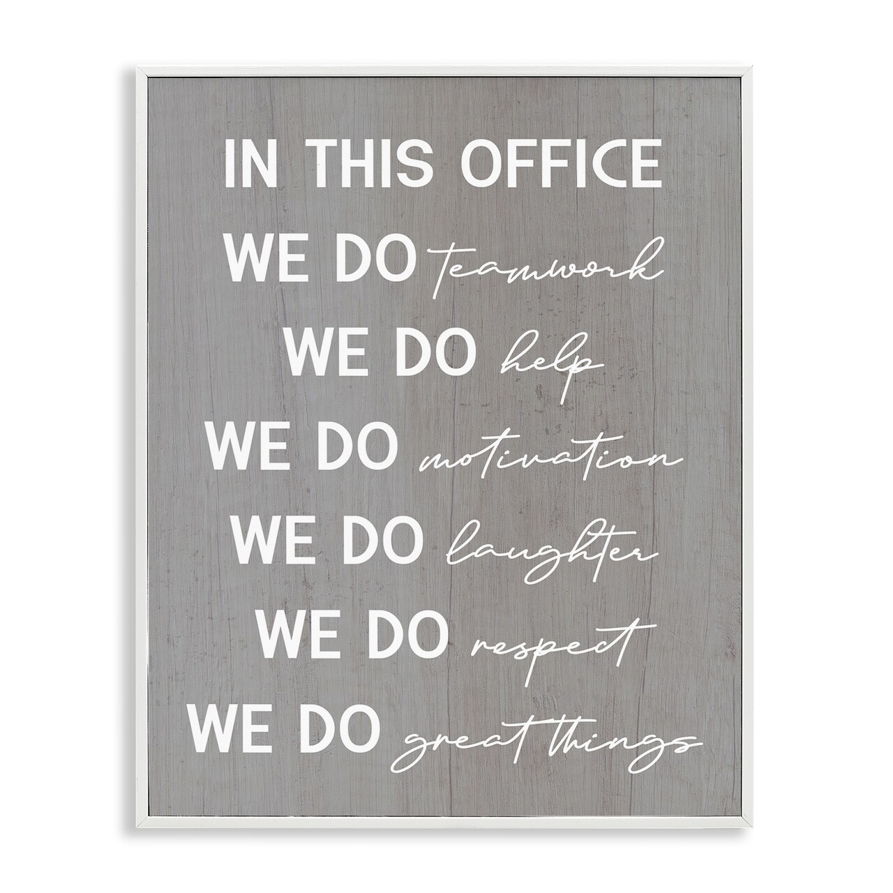 Stupell Industries Inspirational Office Phrases Framed Giclee Wall Art Design by Daphne Polselli